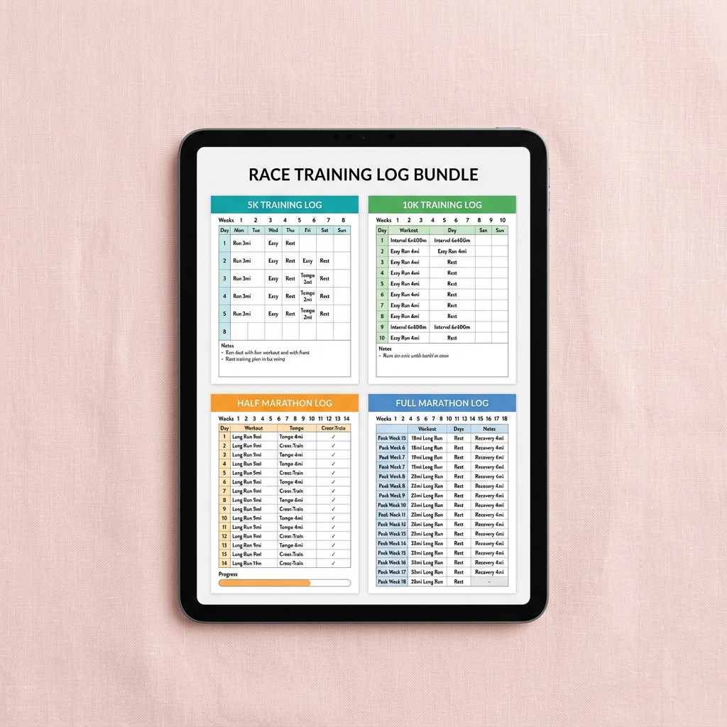 Race Training Log Bundle